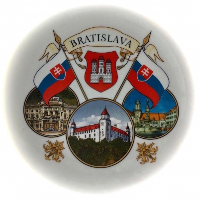 Flag of Slovakia and Coat of Arms of Bratislava