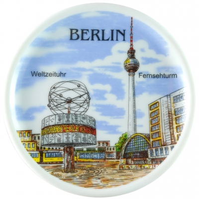 World Clock (Urania) andTelevision Tower, Alexanderplatz, Berlin