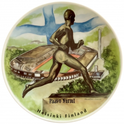 Statue of Paavo Nurmi and Olympic Stadium, Helsinki