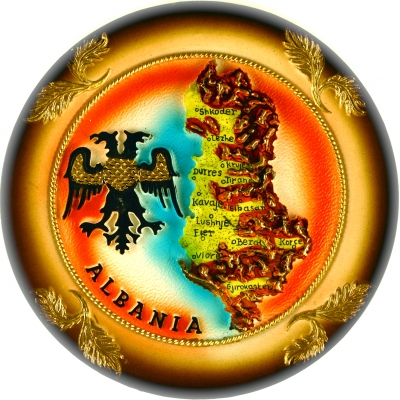 Map and Coat of Arms of Albania