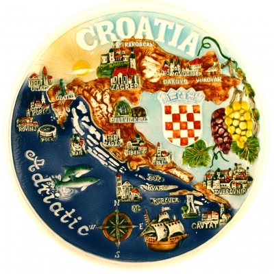 Map and Coat of Armsof Croatia