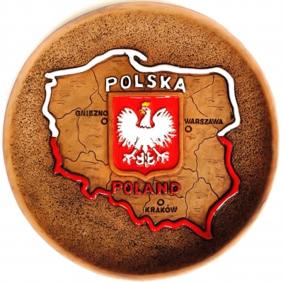 Poland, Country's Map and Coat of 